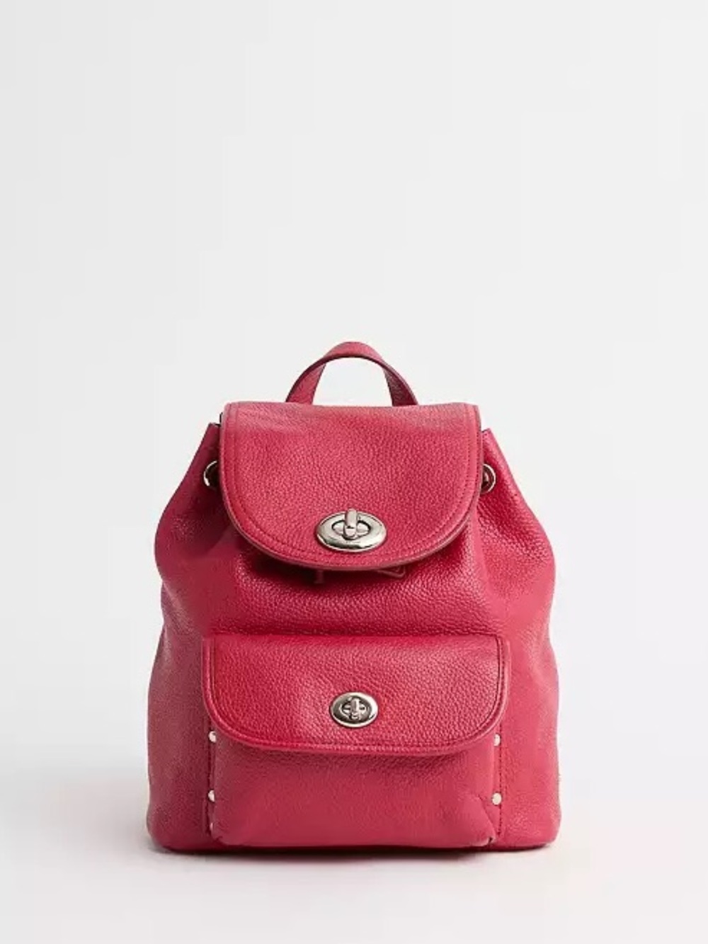 Coach Red Mini Turnlock Rucksack Backpack - Picture 10 of 11